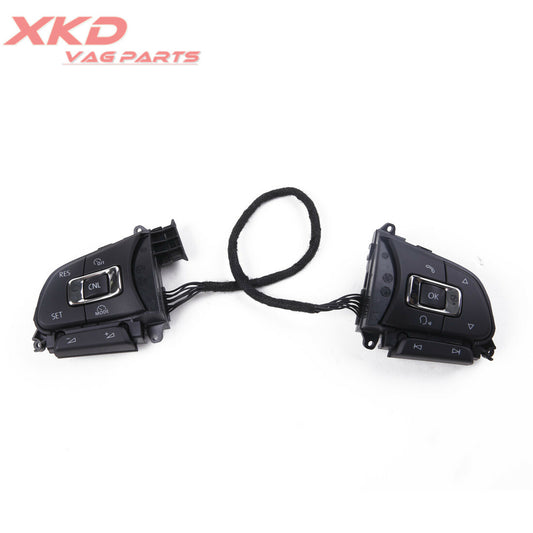 Chrome steering wheel with multi-function buttons 5NG959442, suitable for Volkswagen for Tiguan .
