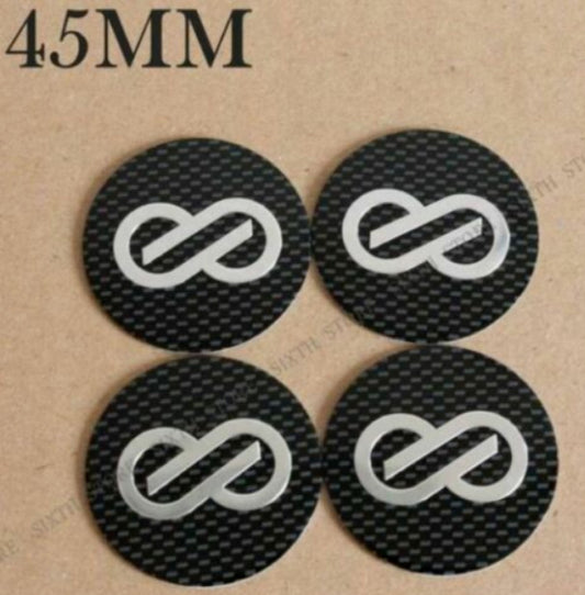 New 4x45mm carbon fiber wheel decals, rim decals, and wheel stickers from Enkei