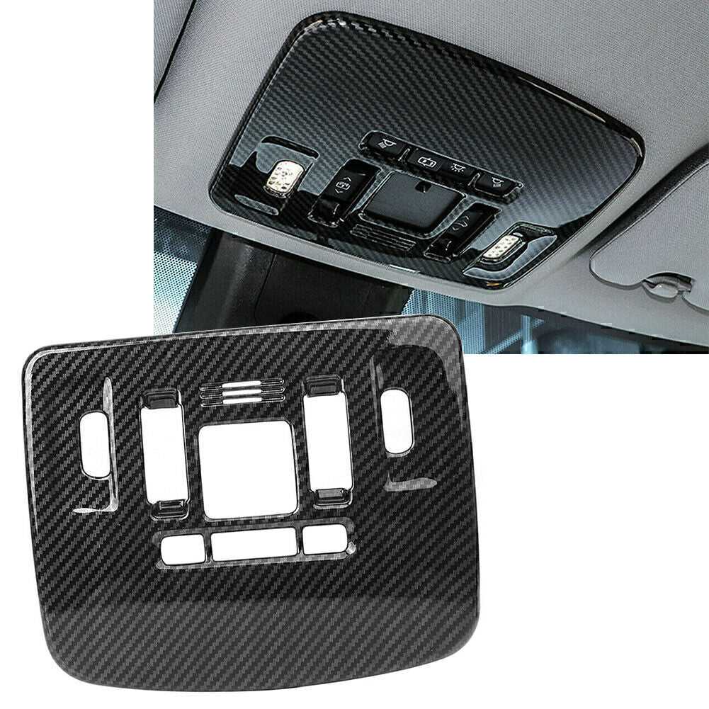 Front Reading Light Lamp Cover Trim for Toyota for Camry 2018-2019 Carbon Fiber ABS