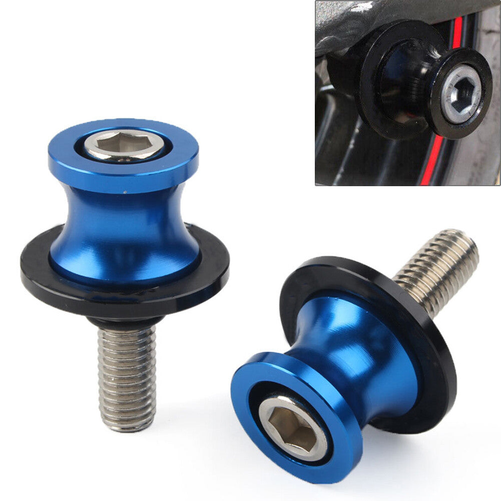 CNC Schwingenspulen Slider Stand Schrauben 10MM f¨¹r for KAWASAKI ZX6R 1998-2011 Blau