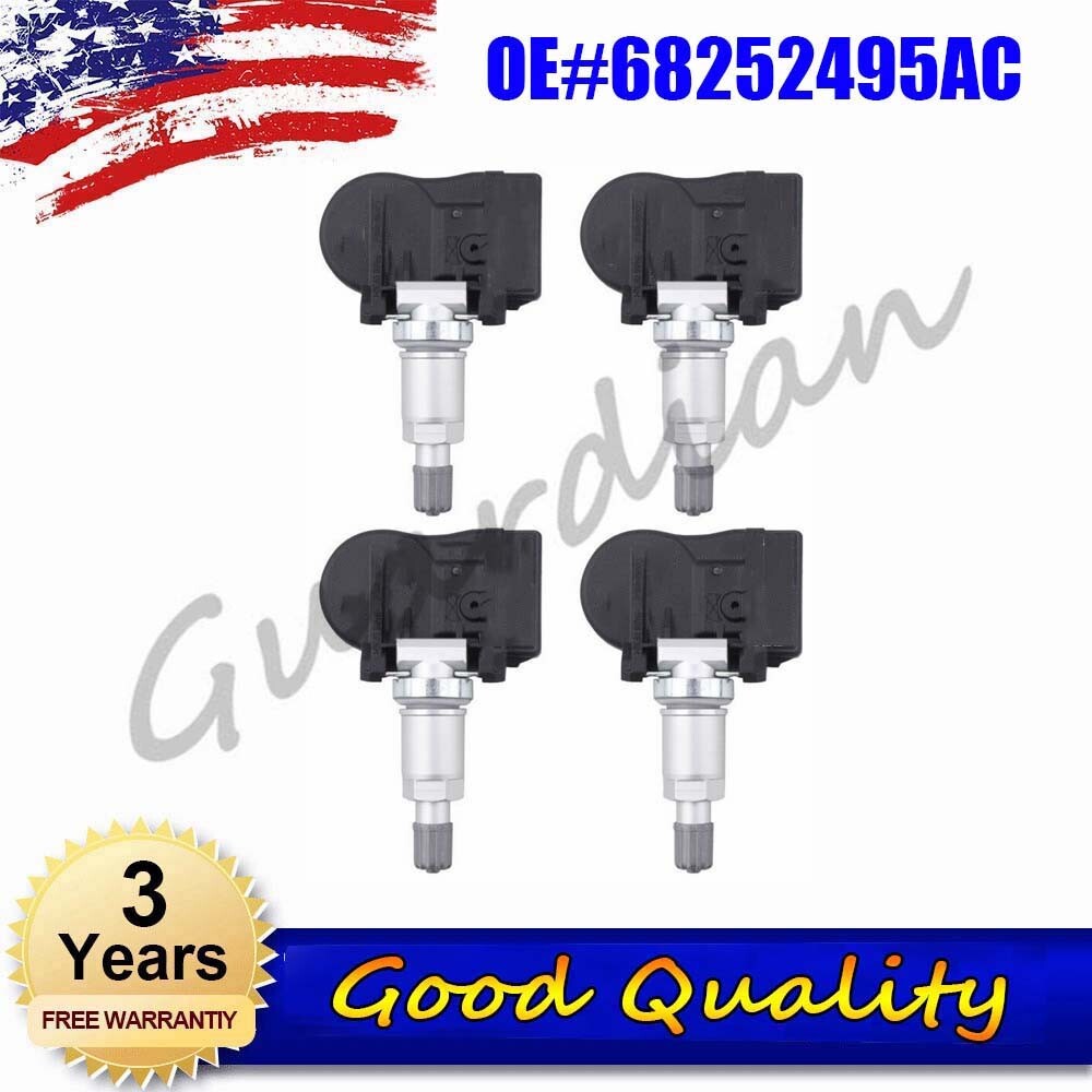 4-Piece Tire Pressure Sensor TPMS 68252495AC for Jeep Grand Cherokee and for Dodge Durango