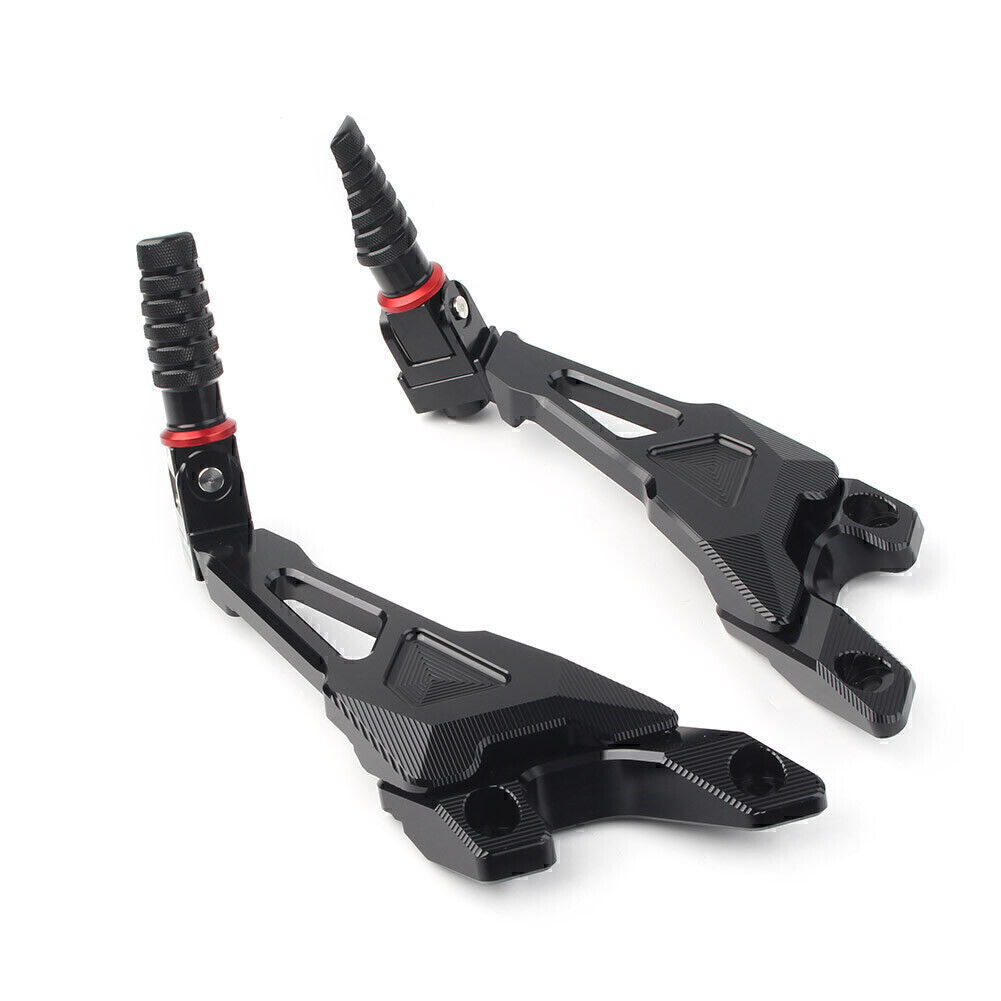 CNC Rear Passenger Footrest Foot Rest Pegs Rearsets Fit for BMW 10-18 S1000RR Black