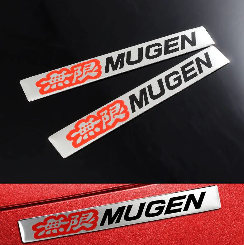 Mugen car rear sticker boots, trunk side badges for Mazda for Infiniti 2-piece set