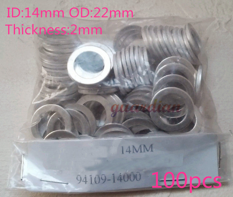 100PCS for HONDA / for ACURA 14MM OIL DRAIN PLUG CRUSH WASHER GASKETS 94109-14000