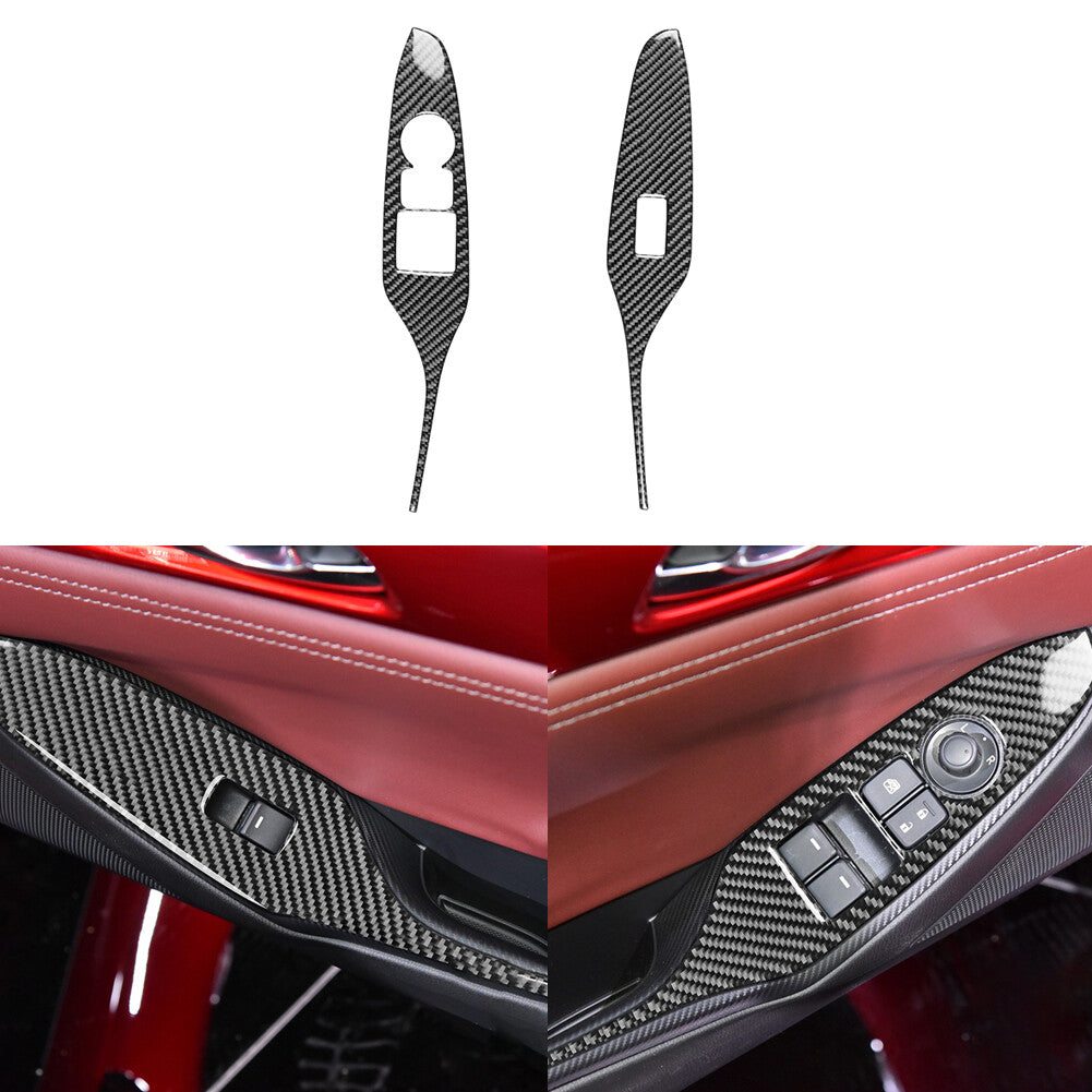 for Mazda MX-5 Carbon Interior Low-end Door Window Lift Switch Panel Cover Trim
