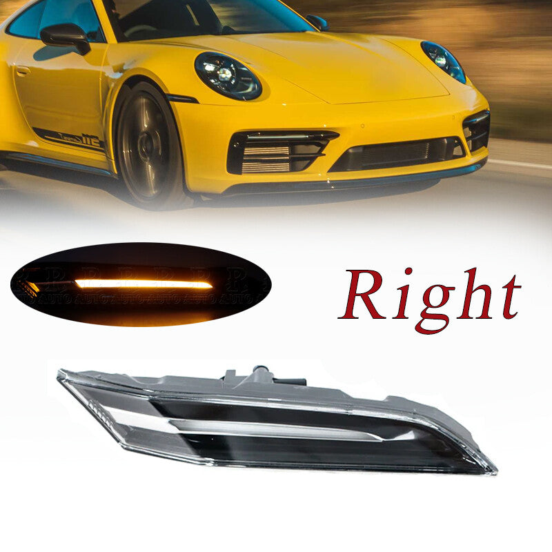 LED turn signal light on the right fender side for Porsche 911 992 GT3 Turbo 2020 - 2023