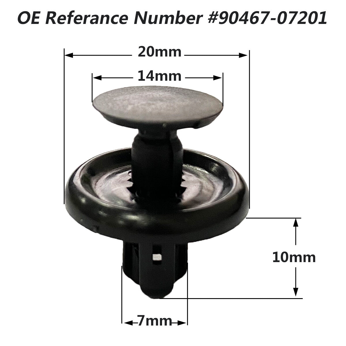 50pcs for Toyota Engine Under Cover Clip Push Type Retainer 90467-07201