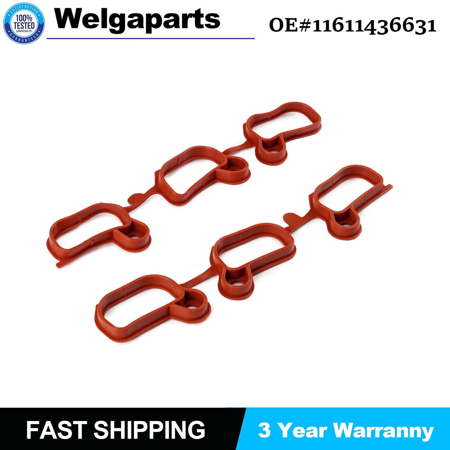 2X Intake Manifold Gasket for BMW 323Ci 325Ci 325xi 328Ci 330Ci 330xi X3 Z3 New