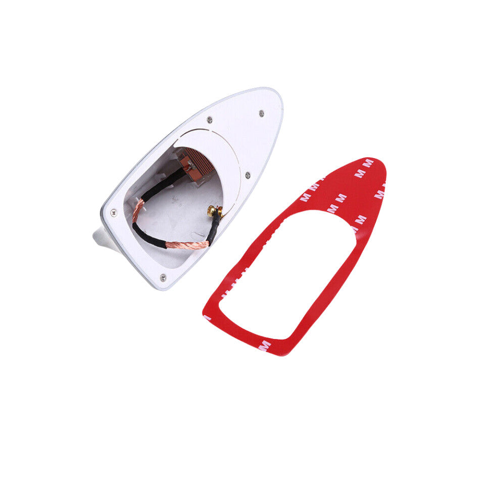 Sliver Universal Shark Fin Roof Antenna Aerial FM/AM with Radio Signal Decor NEW