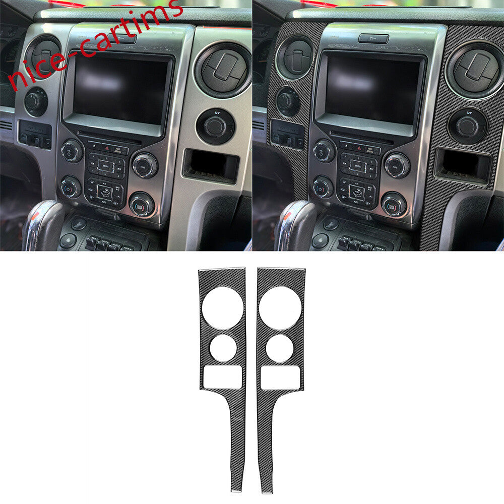 for Ford F150 2009-2014 Central Control Side Panel Decorative Cover Carbon Fiber