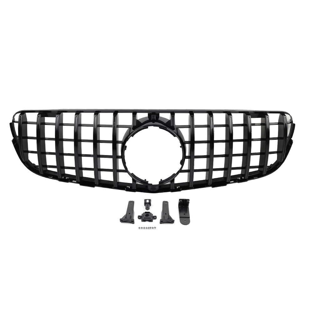 Fit for Benz GLC Class W253 X253 2015-19 18 GTR Style Front Bumper Hood Grille Black