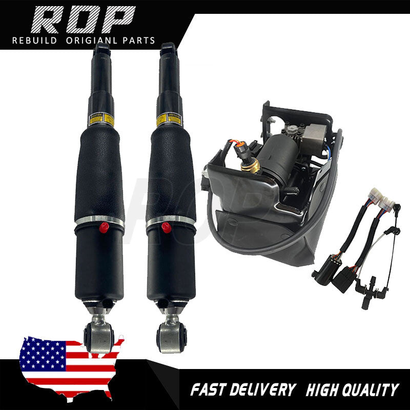 Rear Pair Air Suspension Shocks Compressor for Escalade Suburban Tahoe for Yukon