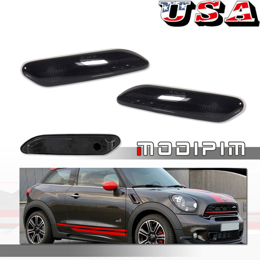 Smoke Lens Side Marker Light Protective Cover Kit for Mini Cooper Countryman 12-17 R60 R61