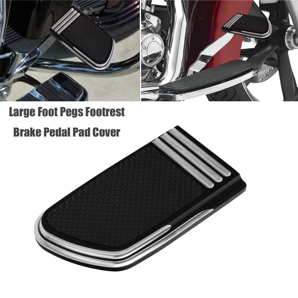 Motorcycle Large Brake Pedal Pad Cover for Harley Touring Road King Fat Boy Dyna