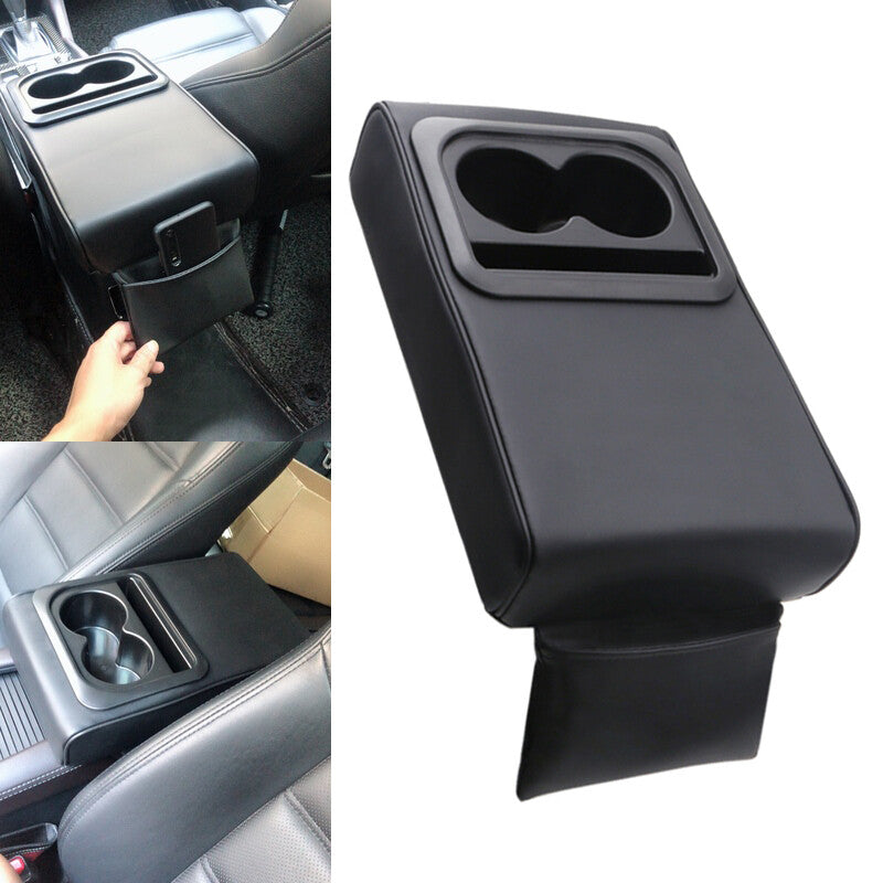 1-Piece Car Armrest Box Cushion Pad Center Console Cover with Cup Holder ( )