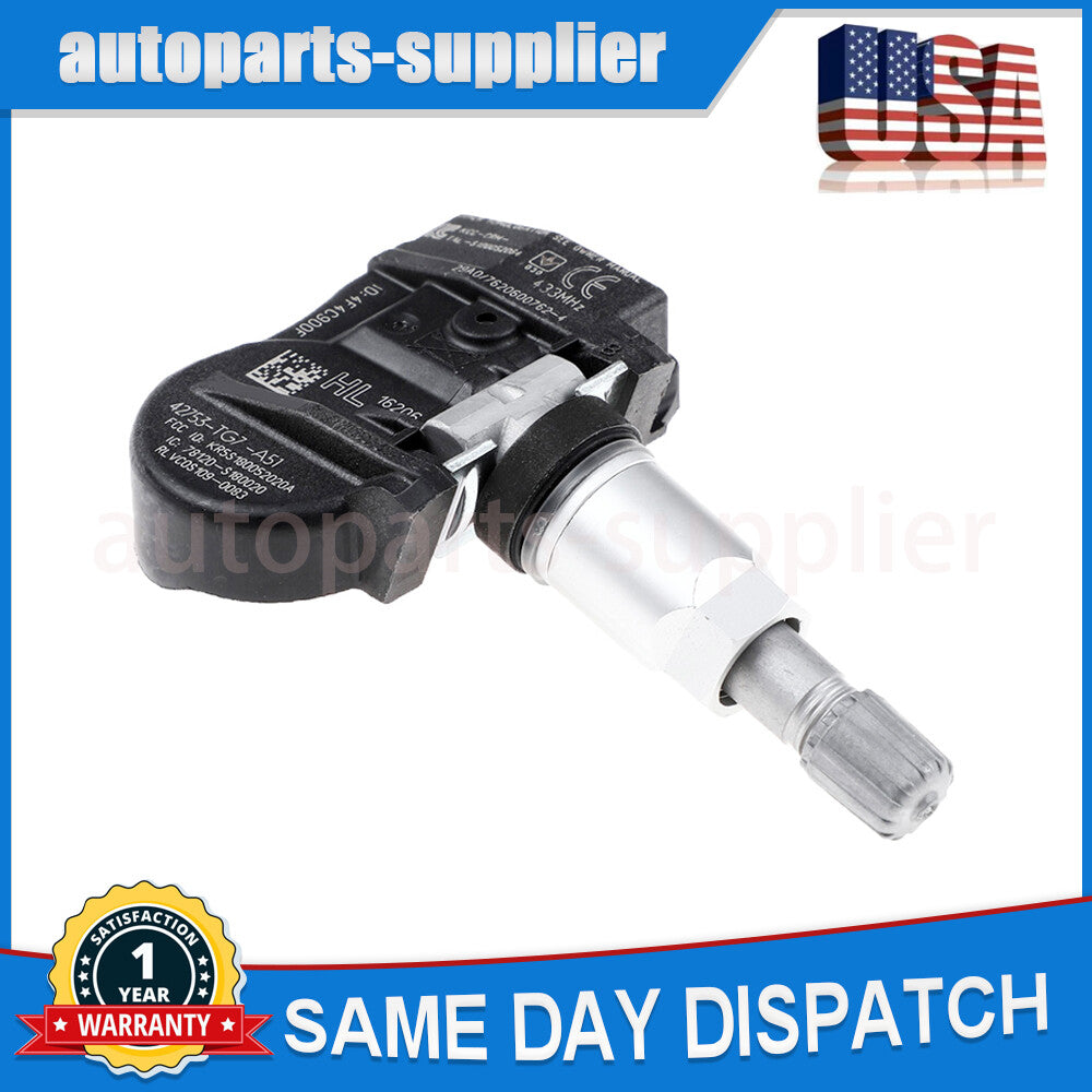 4-piece TPMS tire pressure sensor kit 42753-TG7-A51 433MHz, suitable for Honda Pilot 2016-19
