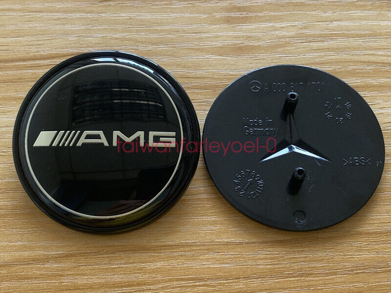 for MERCEDES AMG CLK CLS E ML GL FRONT HOOD BADGE BLACK EMBLEM A0008172605