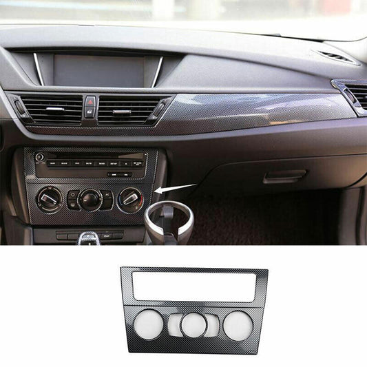 for BMW 2013-15 X1 E84 ABS Carbon Fiber Console AC Button Control Frame Trim 1P