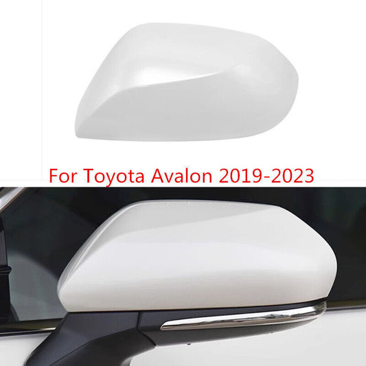 Left Side White Rearview Mirror Cover Shell Cap Fit for Toyota for Avalon 2019-2023