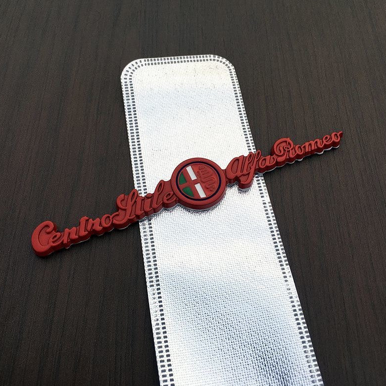 1-piece set of for Alfa Romeo red central staircase side fenders and trunk sticker badges