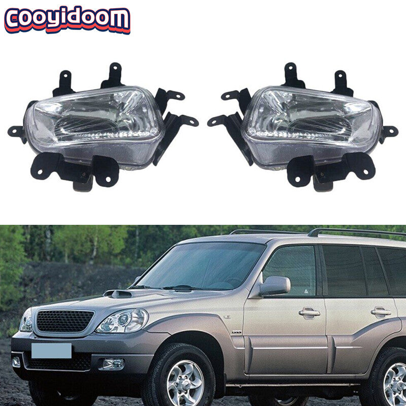 2pcs Front Bumper Fog Lights With Bulb For 2001-2007 for Hyundai Terracan 2.4 2.9
