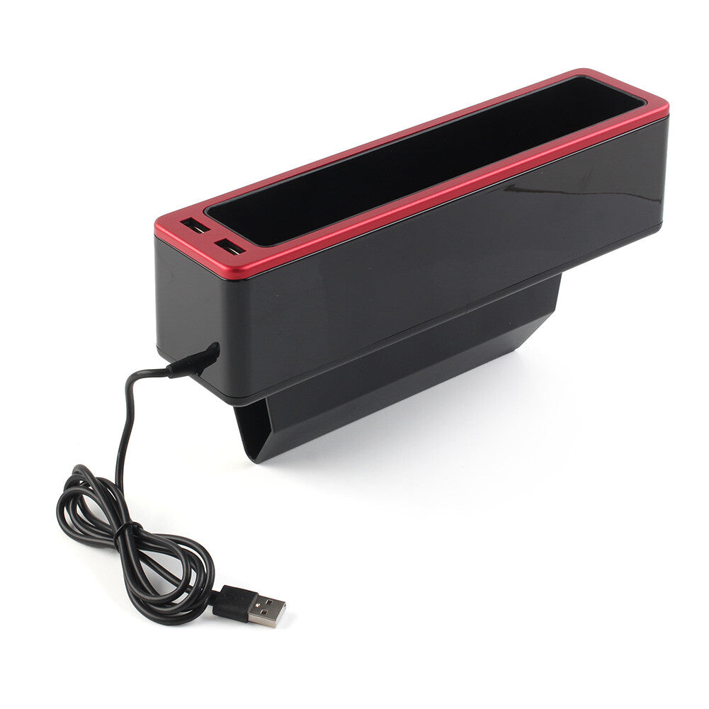 for Seat Organizer Crevice Storage Box Gap Slit Filler Wallet Phone Holder Right Red