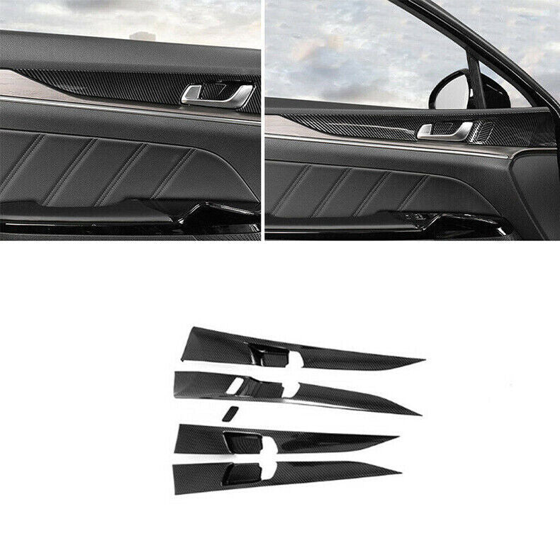 for Kia K5 2021-2023 Carbon Fiber ABS Interior Door Handle Molding cover Trim 5x