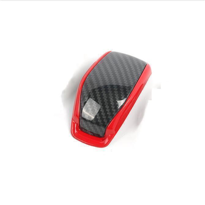 RedCarbon fiber Gear Shift Knob Cover Trim for Toyota Grand Highlander 24-2025