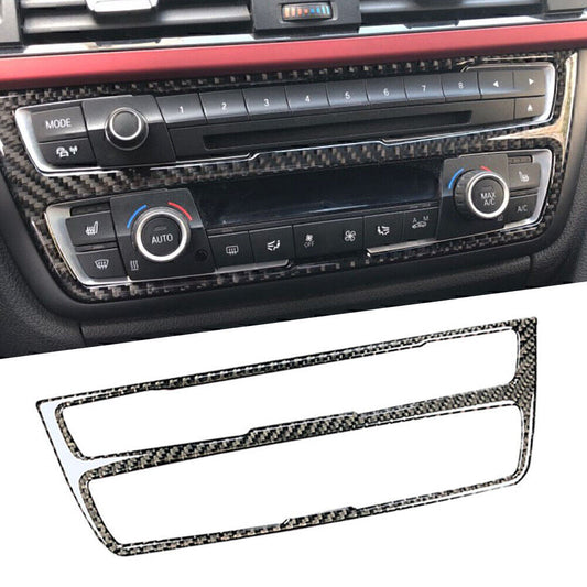 for BMW 3 4 Series F30 F33 Carbon Fiber Air Condition Media Control Panel Trims