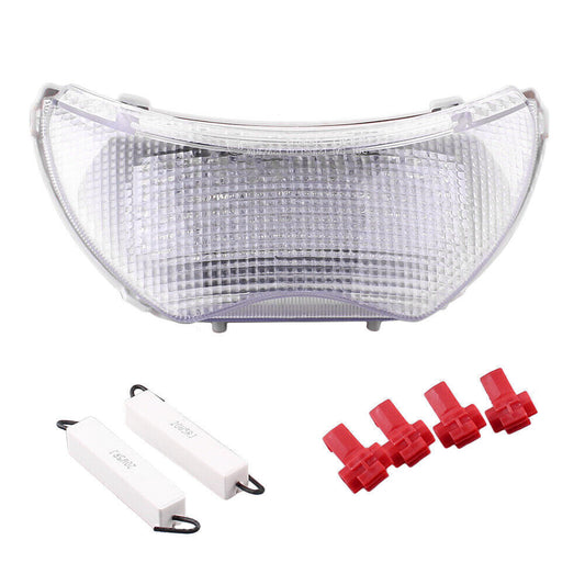 For 2004-2007 2005 for Honda CBR600 F4I Clear Integrated LED TailLight Turn Signals