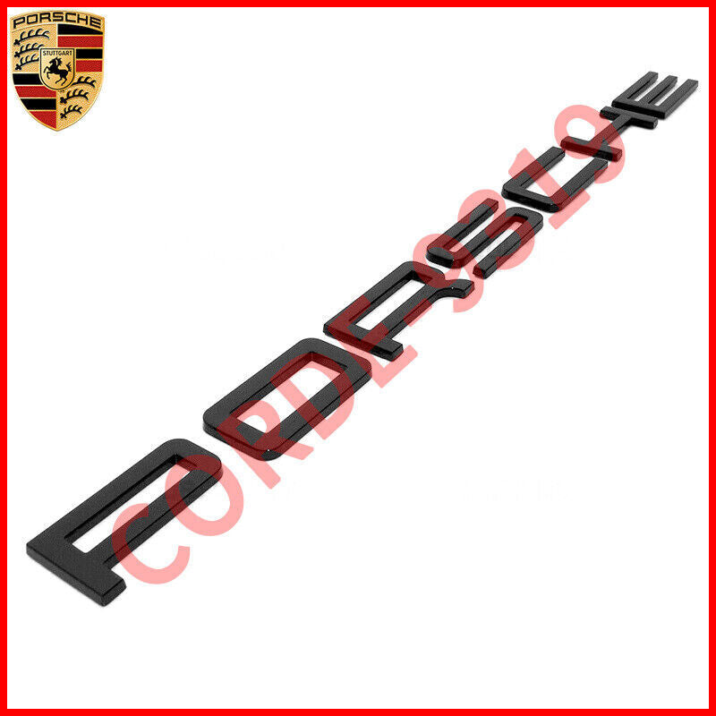 3PCS Gloss Black for Porsche 911 Turbo S Rear Deck Lid Badge Liftgate Emblem Set 20+