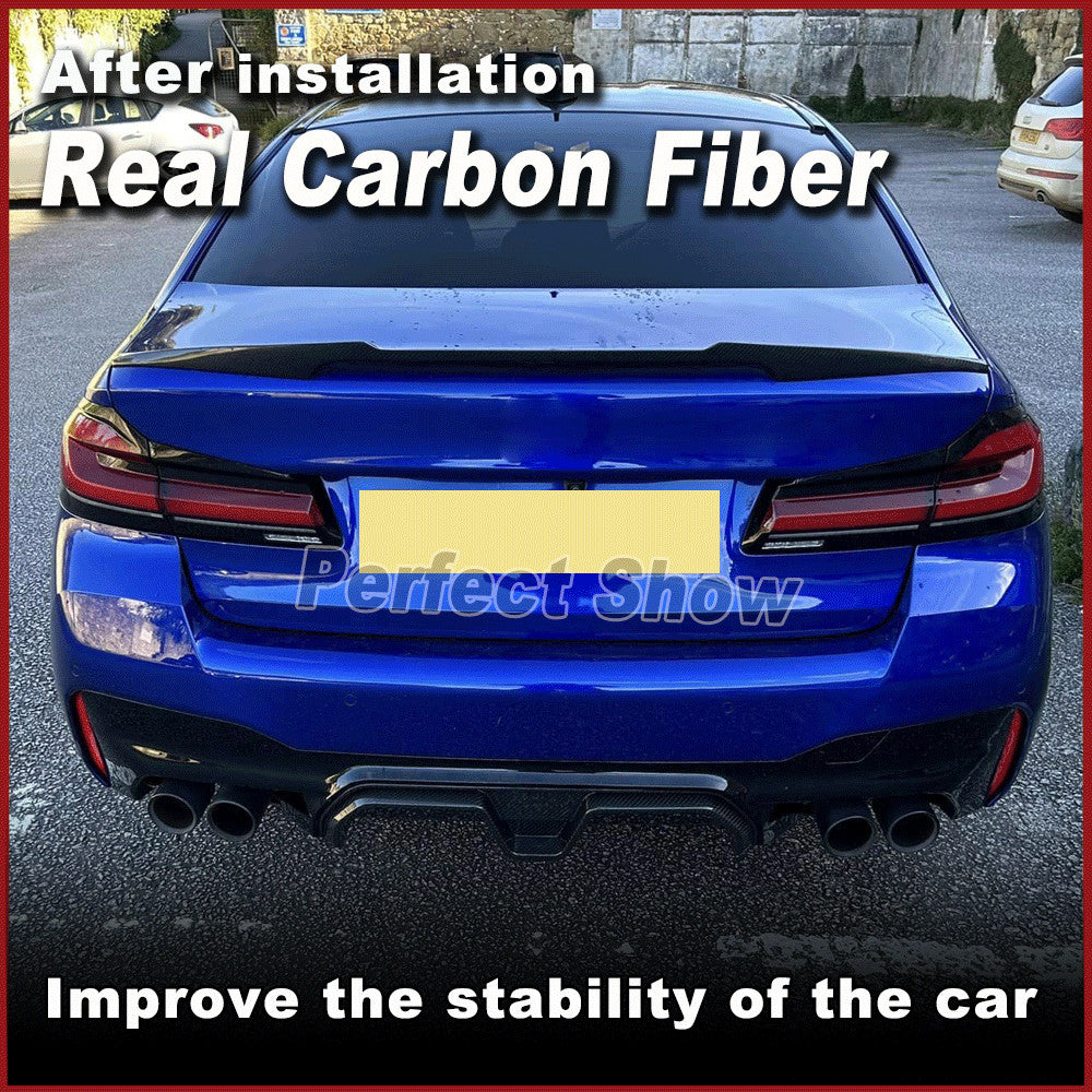 Fit for BMW G30 5 Series 530i 540i M5 REAL Carbon Rear Trunk Roof Lip Spoiler