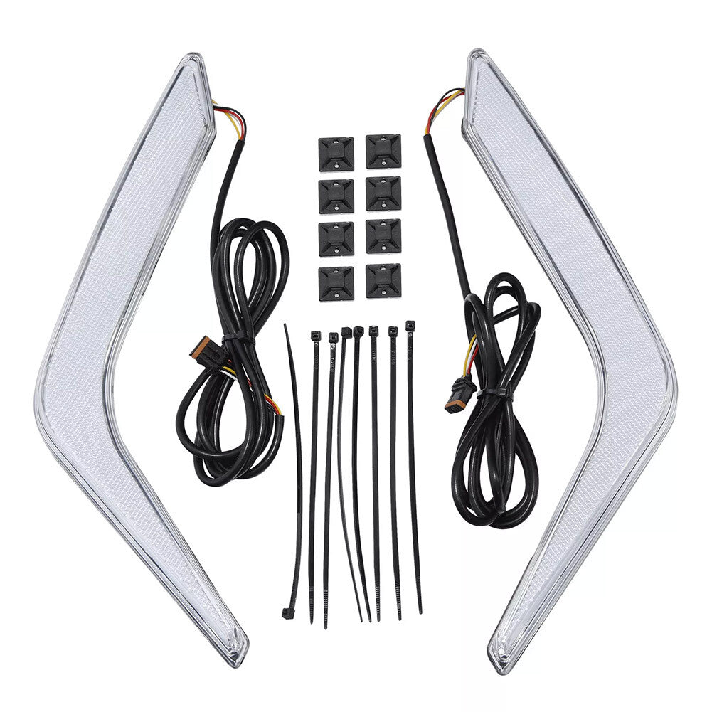 Pair Clear Rear Saddlebag Accents Lights for Honda Goldwing 1800 GL1800 2018-23