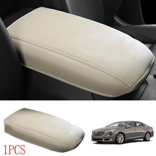 PU Beige Leather Middle Console Armrest Box Cover Trim for Cadillac XTS 2013-17