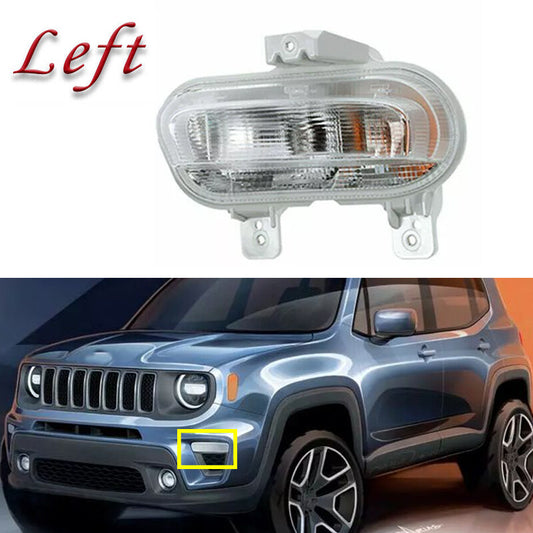 Left side applicable to 2019-2021 for Jeep Renegade front DRL parking turn signal fog light