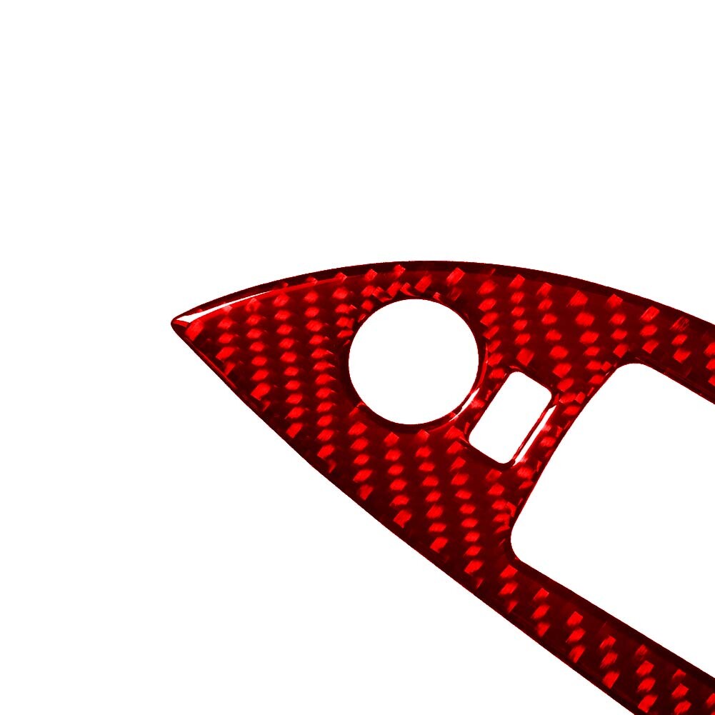 2Pcs Front Window Lift Trim Cover Red Carbon Fiber for Chevy Impala 2014-2020