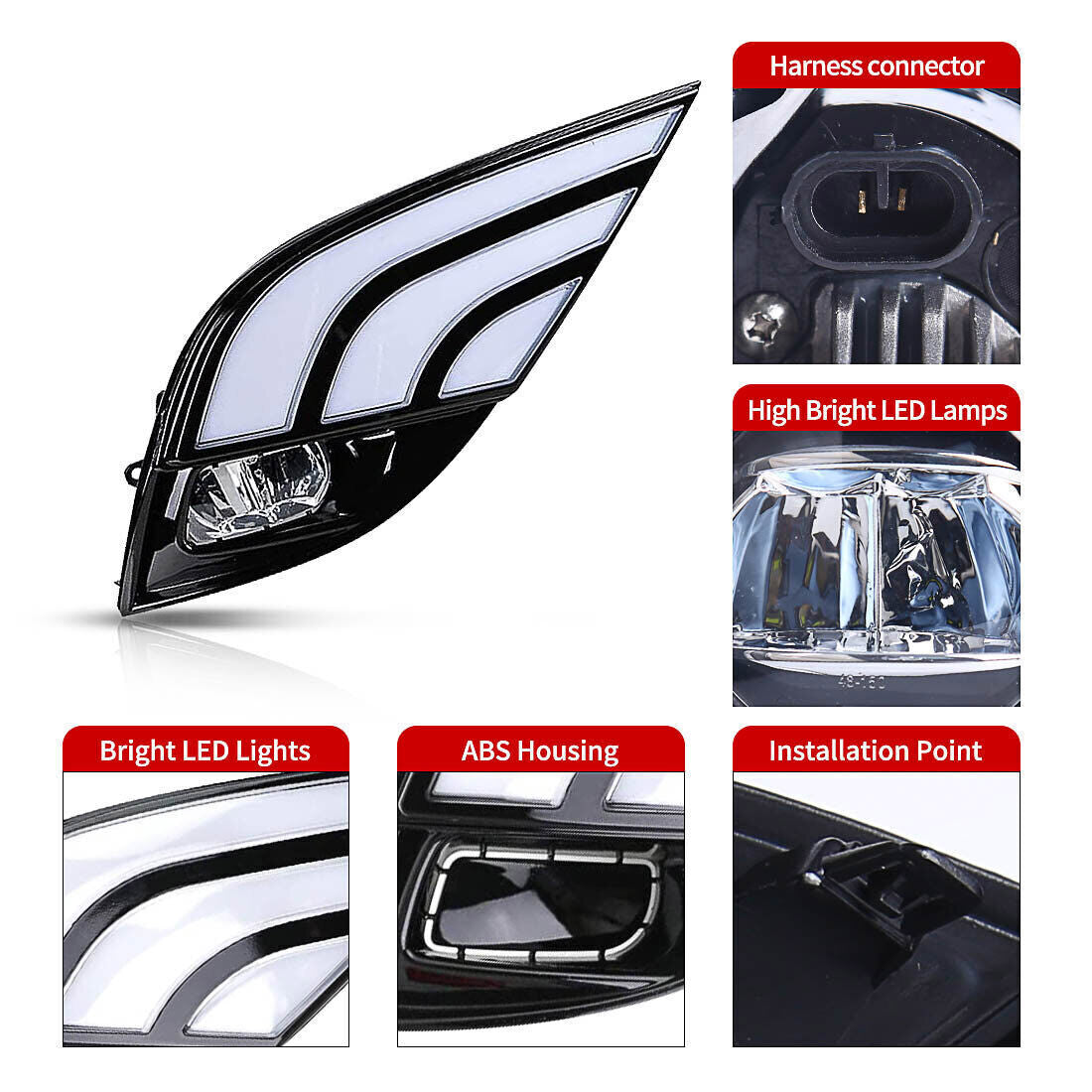 LED Fog Lights and Daytime Running Lights (DRL) Kit for Toyota for Camry SE XSE 2018 - 2020