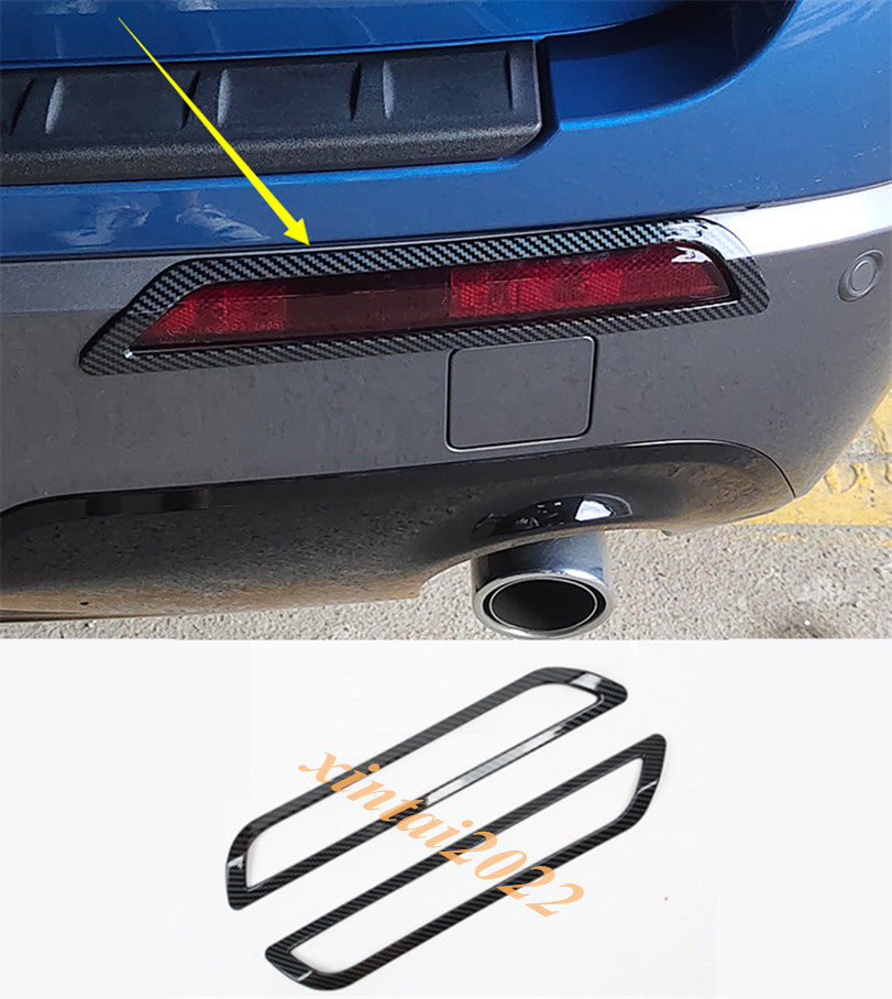 for Ford Explorer 2020-2023 Carbon Fiber Rear Bumper Fog Light Lamp Frame Trims