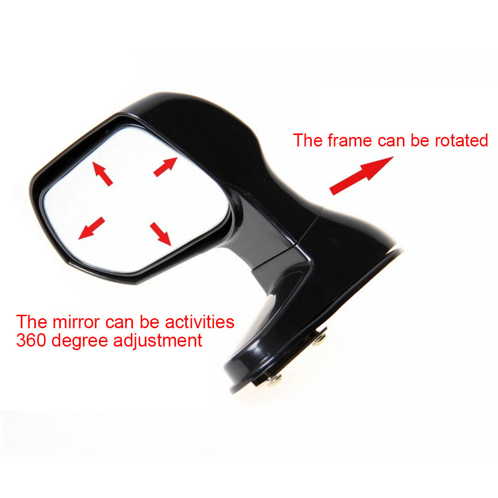 2PCS Car Hood Blind Spot SideView Flat Mirror Wide Angle Rear Mirrors SideView