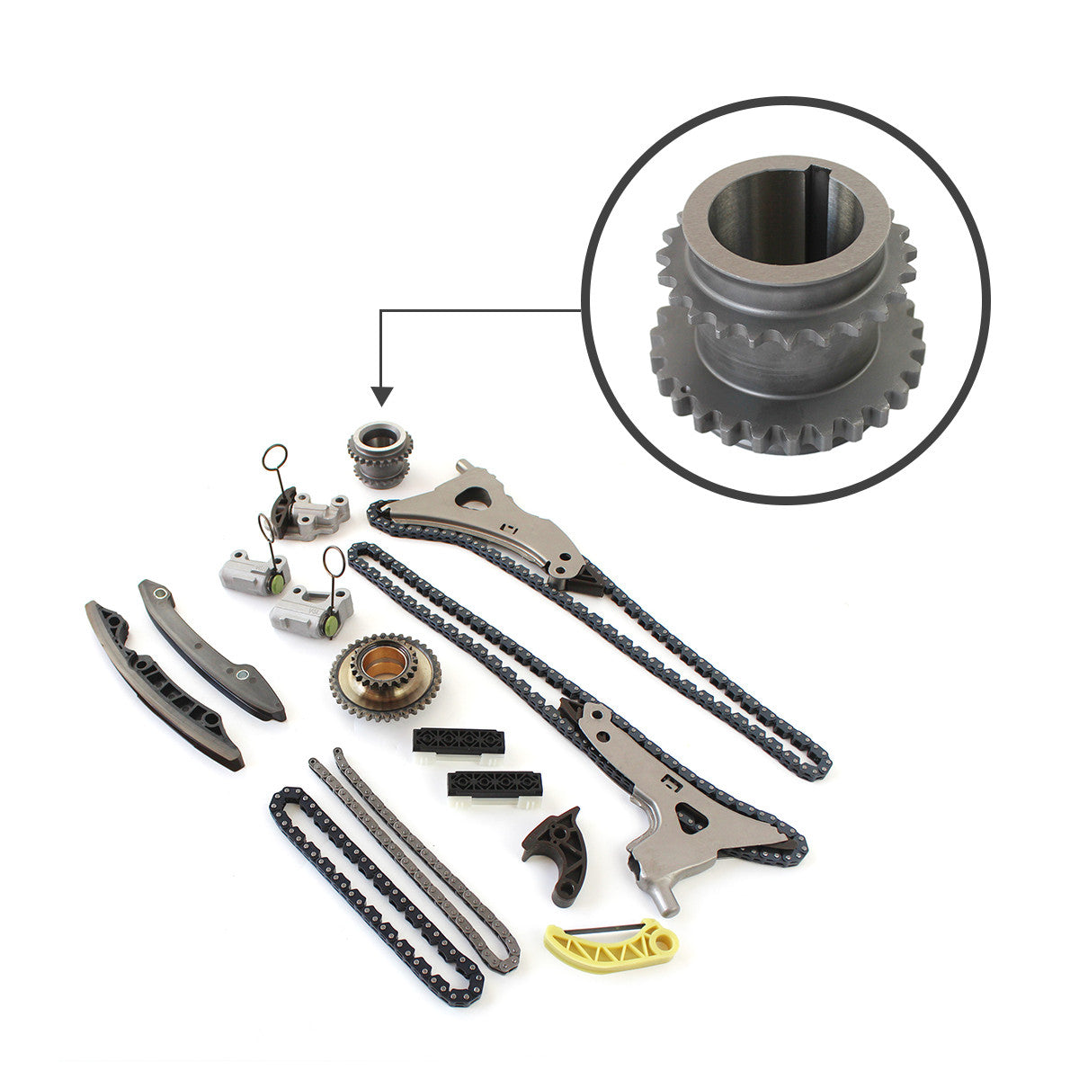 Timing Chain Kit Fits for M276 for Mercedes-Benz E350 GL450 E400 ML350 GLK350 3.0L