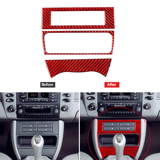 Red Carbon Fiber Storage Box Panel Cover Trim for Porsche Boxster 1998-04 Type A