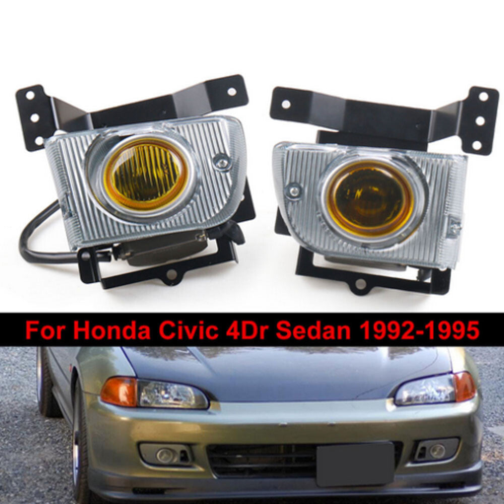 For 1992-1995 for Honda for Civic 4D Sedan Driving Fog Lights+Switch Kit