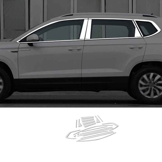 Silver Steel Fit for Volkswagen Taos 21-23 Decoration Strips Window Molding Trim