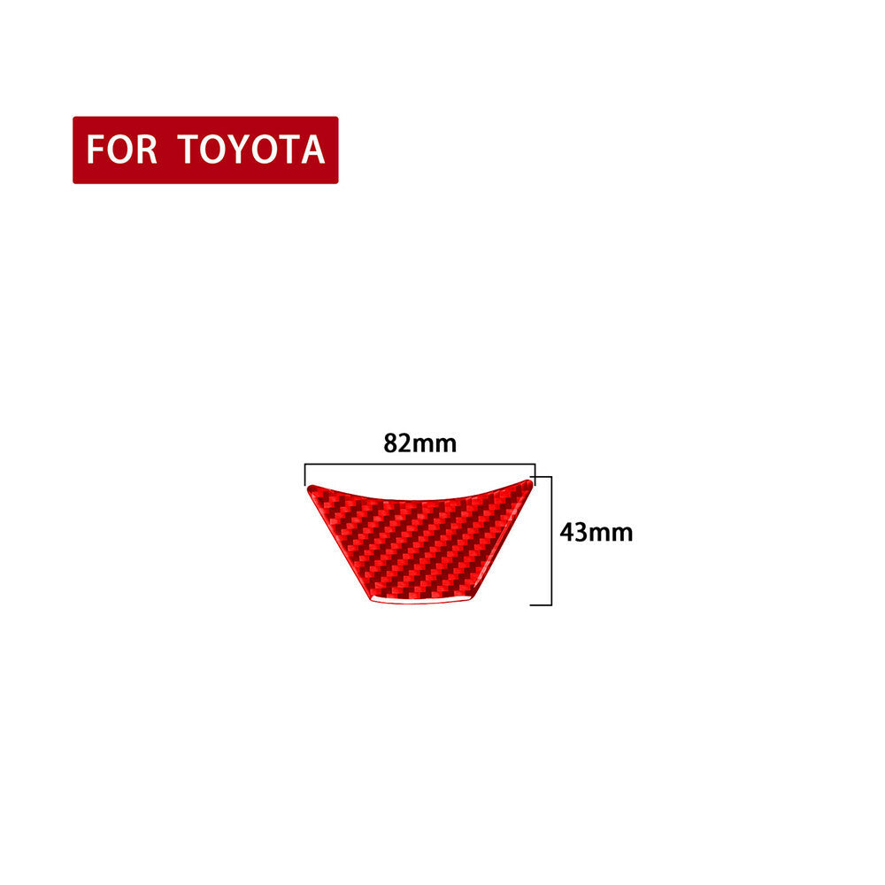 Red Carbon Fiber Interior Steering Wheel Cover Trim For T@yota for Corolla 2014-2018