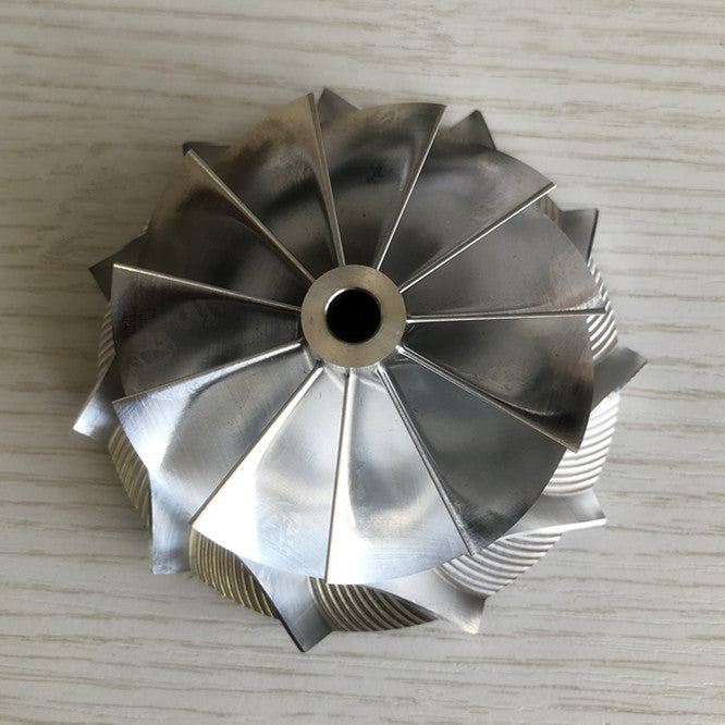 HX40 66.65/84.00mm 11+0 performance design turbine milling/bulk compressor wheel