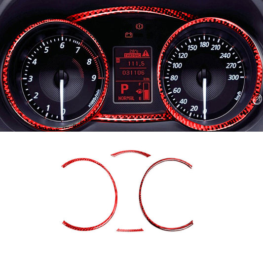 4Pcs Red Carbon Fiber Interior Cover Fit for Mitsubishi Lancer 2008-15