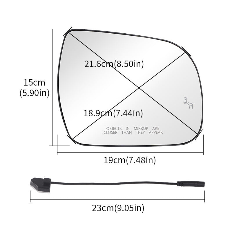 Passenger Side Heated Mirror Glass W/Blind Spot For 2011-2020 for Toyota for Sienna New