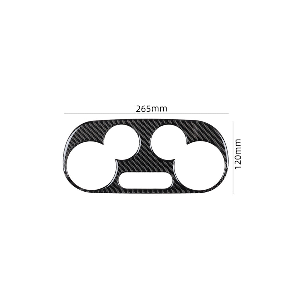 Carbon Fiber Interior Digital Climate Console Cover Trim For 2012-2015 for Fiat 500