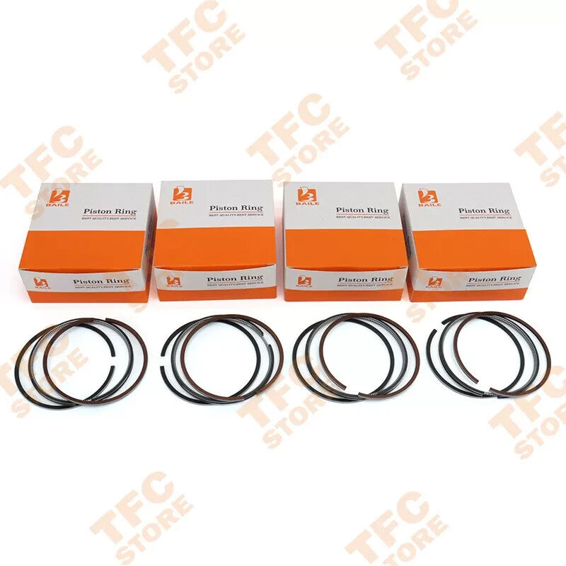 4 Sets Piston Ring for Mitsubishi 4DQ5 Forklifts Engine 84mm2.5+2+4 30617-51011