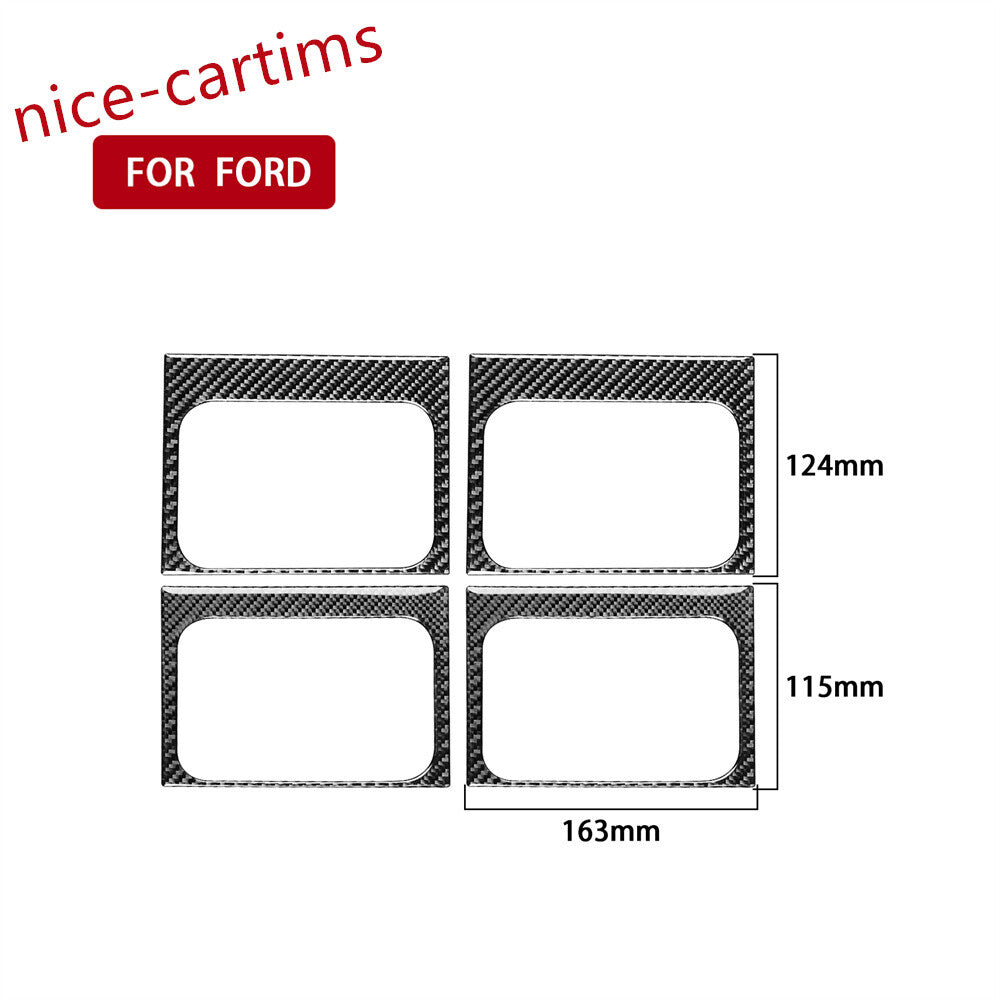 4¡ÁCarbon Fiber Interior Door Handle Bowl Panel Trim for Ford F-150 FX4 2004-2008